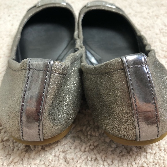 Coach Marsi Pewter/Silver Ballet Flats Sz 7 - Picture 5 of 6